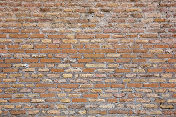 Wall of red bricks