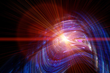 Obraz premium futuristic wave background design with lights