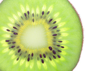 macro of fresh kiwi fruit