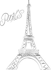 Fototapeta na wymiar Paryż Wieża Eiffla
