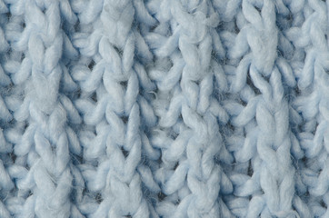 Blue knitted wool