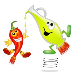 Naklejka premium olio piccante