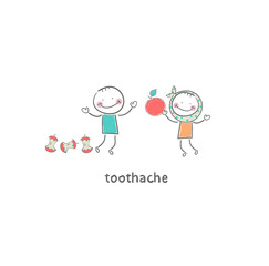 Toothache. Illustration.