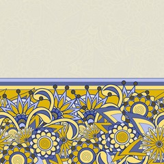 Seamless paisley background with text space