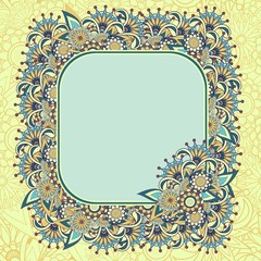 Paisley background with text box