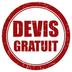 Grunge Stempel rot rund DEVIS GRAUTET