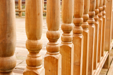 Row of carved Balustrades