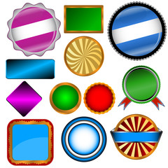 Set of various forms