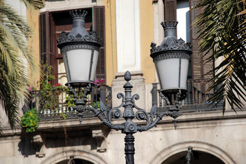 Farola de las Ramblas de Barcelona