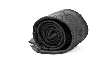 Naklejka premium black necktie isolated on white background
