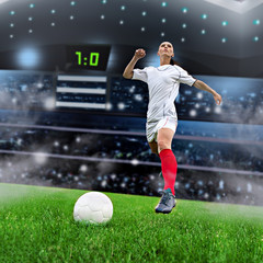Naklejka premium soccer girl