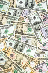 Viele Dollar Geldscheine