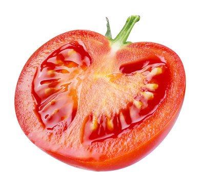 Tomato. half isolated on white background. clipping path