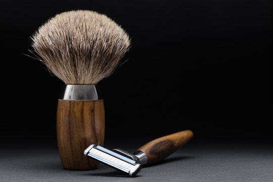 Shaving Tools on black Background