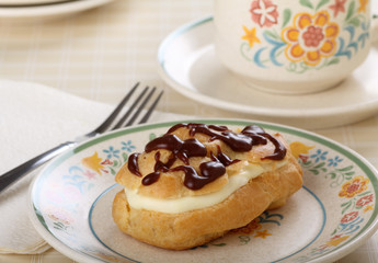 Cream Filled Chocolate Eclair
