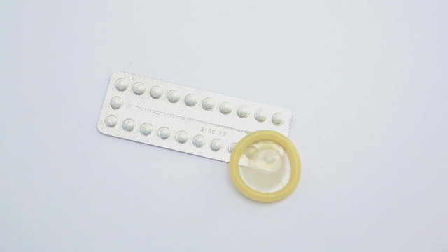 Contraceptive pill with condom