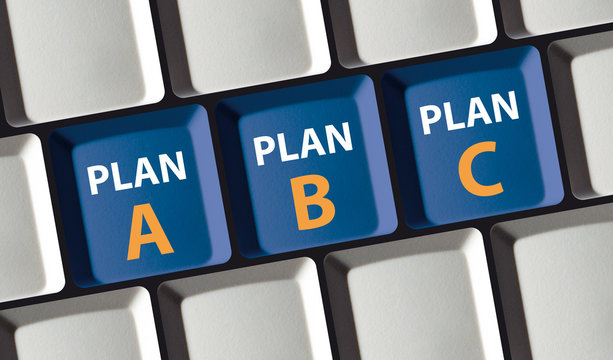 Plan A  Plan B  Plan C - Auswahl Tastatur für verschieden Herangehensweisen oder Strategien