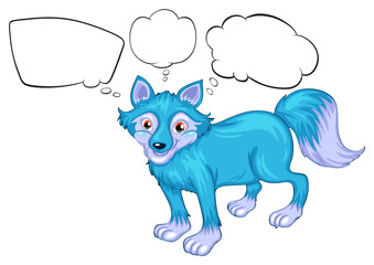 A blue animal and the empty callouts
