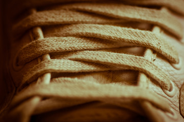 Retro shoes close up