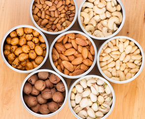 Assorted nuts in Iron pot