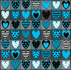 background with decorative hearts