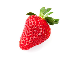 Fresh strawberry isolated on white