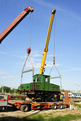 Small green locomotive