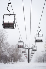 Obraz premium Empty Chairlift