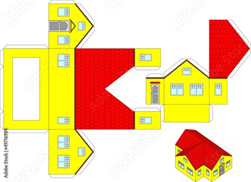 Printable 3d paper craft of a Space\ photograph regarding Free Printable 3d Buildings known as Printable 3d paper craft of a Room\