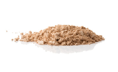 Cosmetic powder isolated on white background