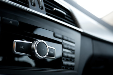 Obraz na płótnie Canvas Car audio system interior