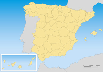 Fototapeta premium Spain map UTM