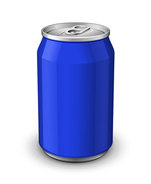Blue Aluminum Can: Vector Version