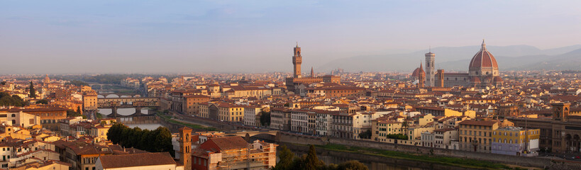 Fototapety  Panorama Florencji XXL rano, Toskania, Włochy, Europa