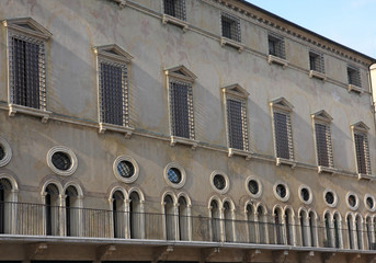 ancient Renaissance palace in the main square of the famous city