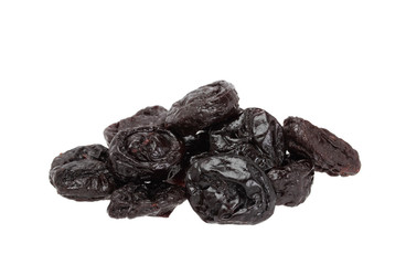 prunes isolated on white