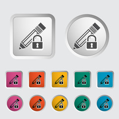 Lock for editing single icon.