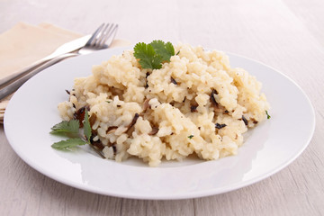 mushroom risotto