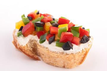 isolated bruschetta