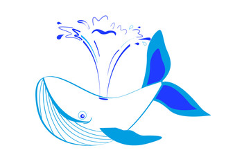 Baleine et son jet d'eau