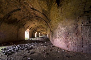 Old, abandoned brickyard (inside stove) in Poland