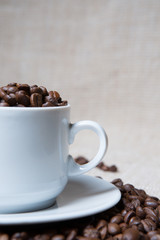 coffee beans in the cup
