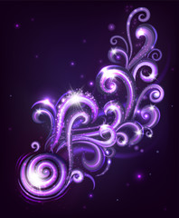 Decorative abstraction with swirls. Vector illustration.