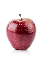 manzana roja sobre fondo blanco