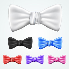 Set of 6 bowties in different colors