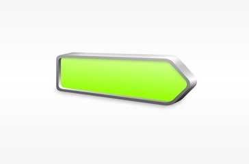 green metal arrow button