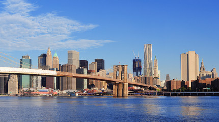 Fototapeta na wymiar Brooklyn Bridge panorama