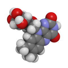 Vitamin B2 (riboflavin) molecule