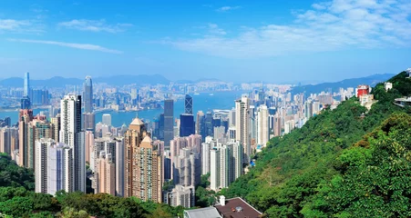 Fotobehang Hong Kong mountain top view © rabbit75_fot