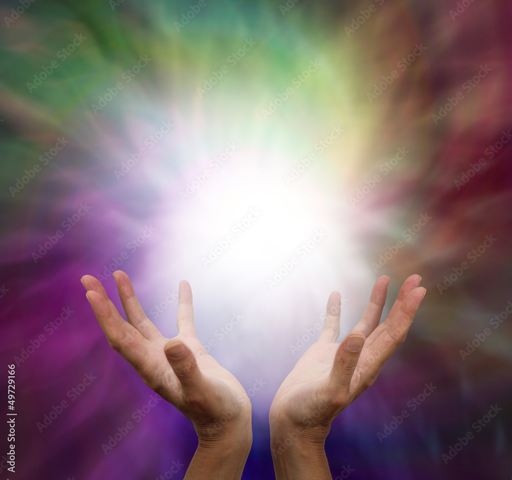Canvas Prints lightworker sending healing energy